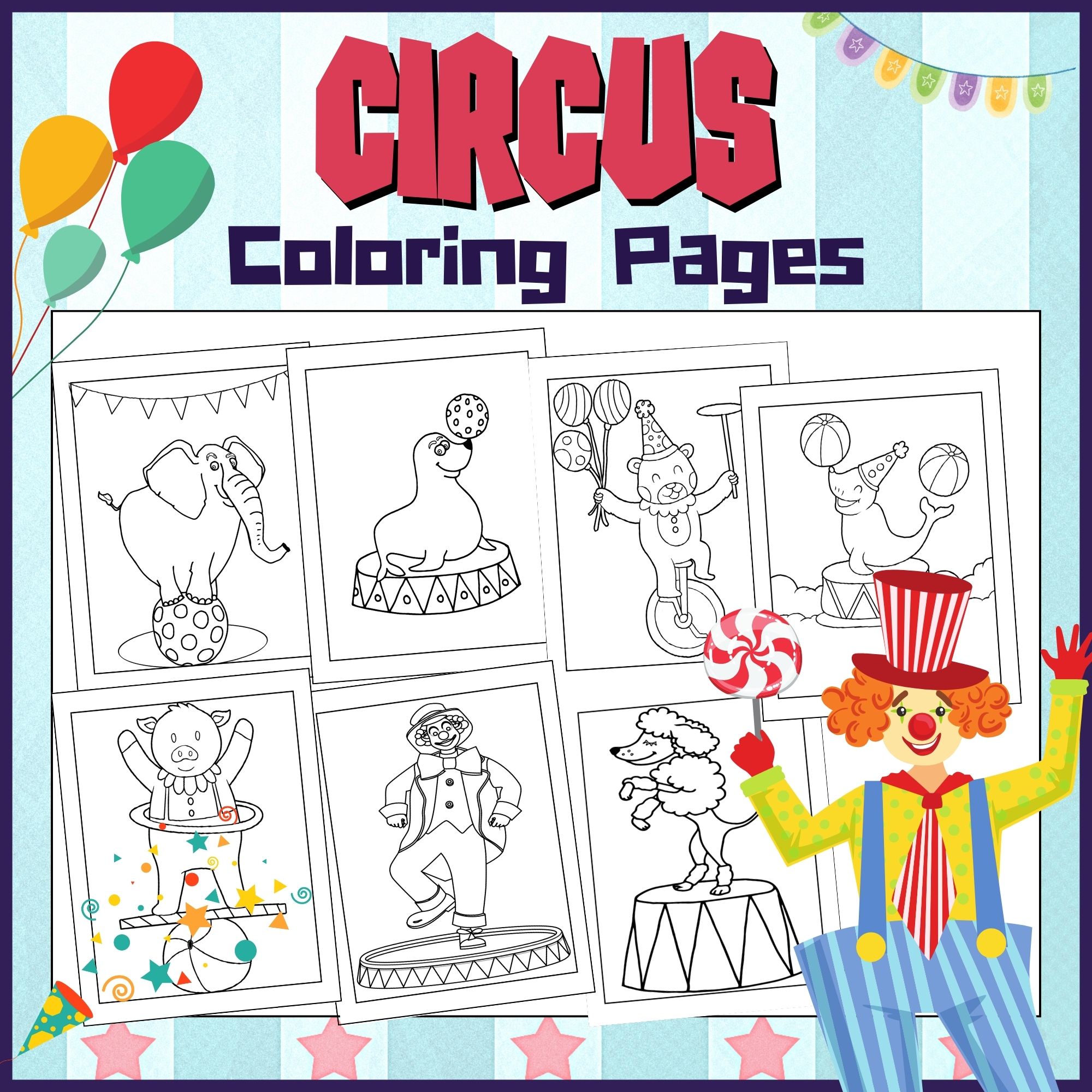 Circus coloring pages printable coloring pages for kids made by teachers