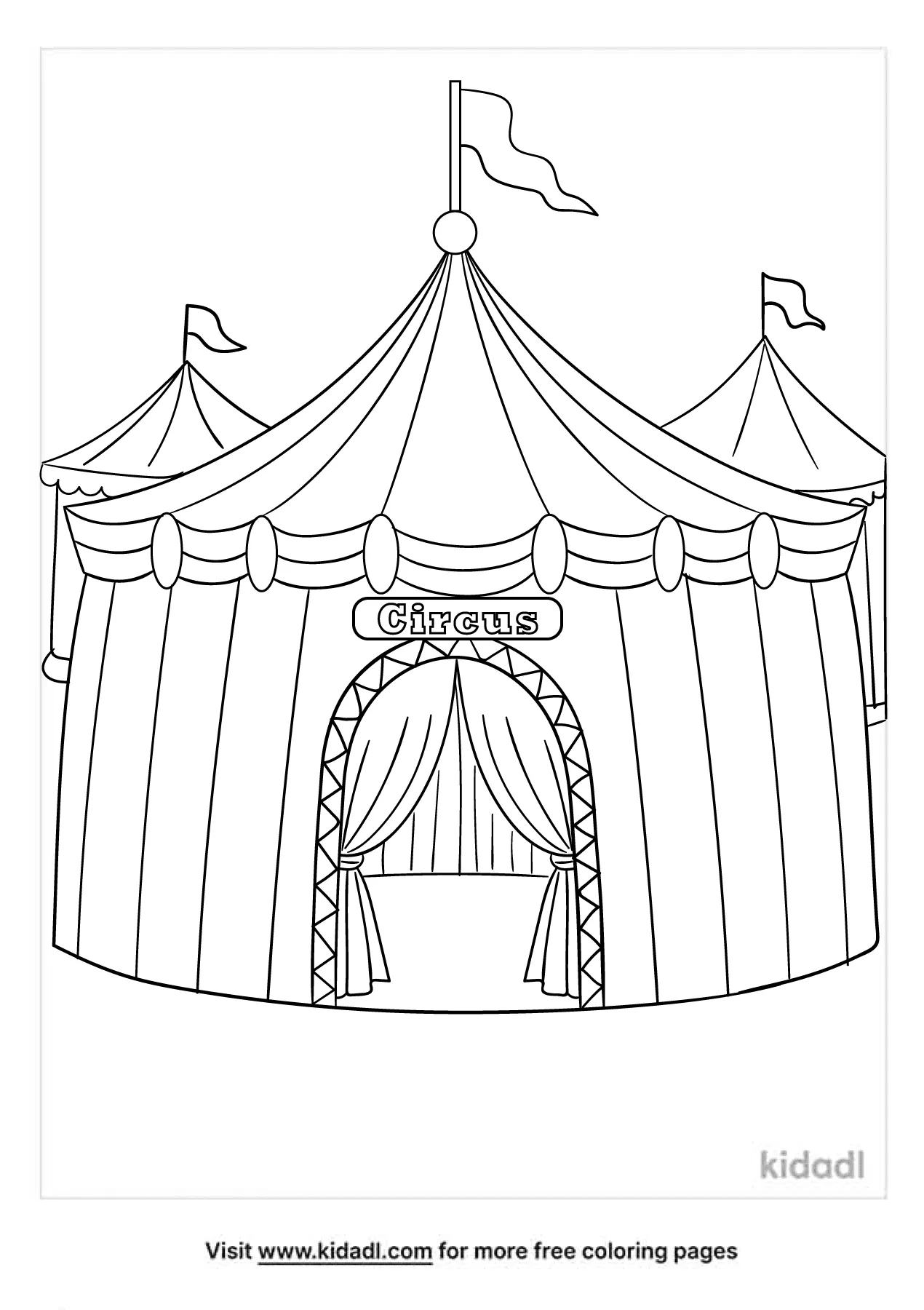 Free circus tent coloring page coloring page printables