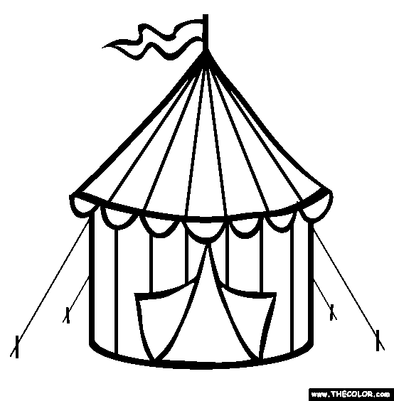 Circus tent coloring page free circus tent online coloring