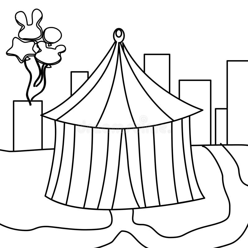 Circus coloring stock illustrations â circus coloring stock illustrations vectors clipart