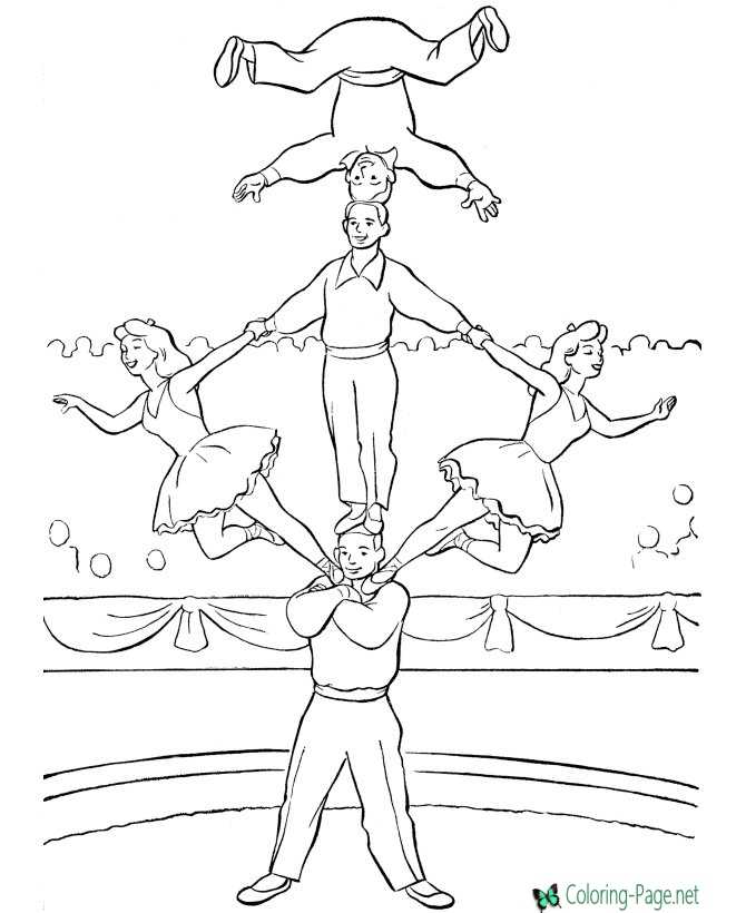 Circus coloring pages