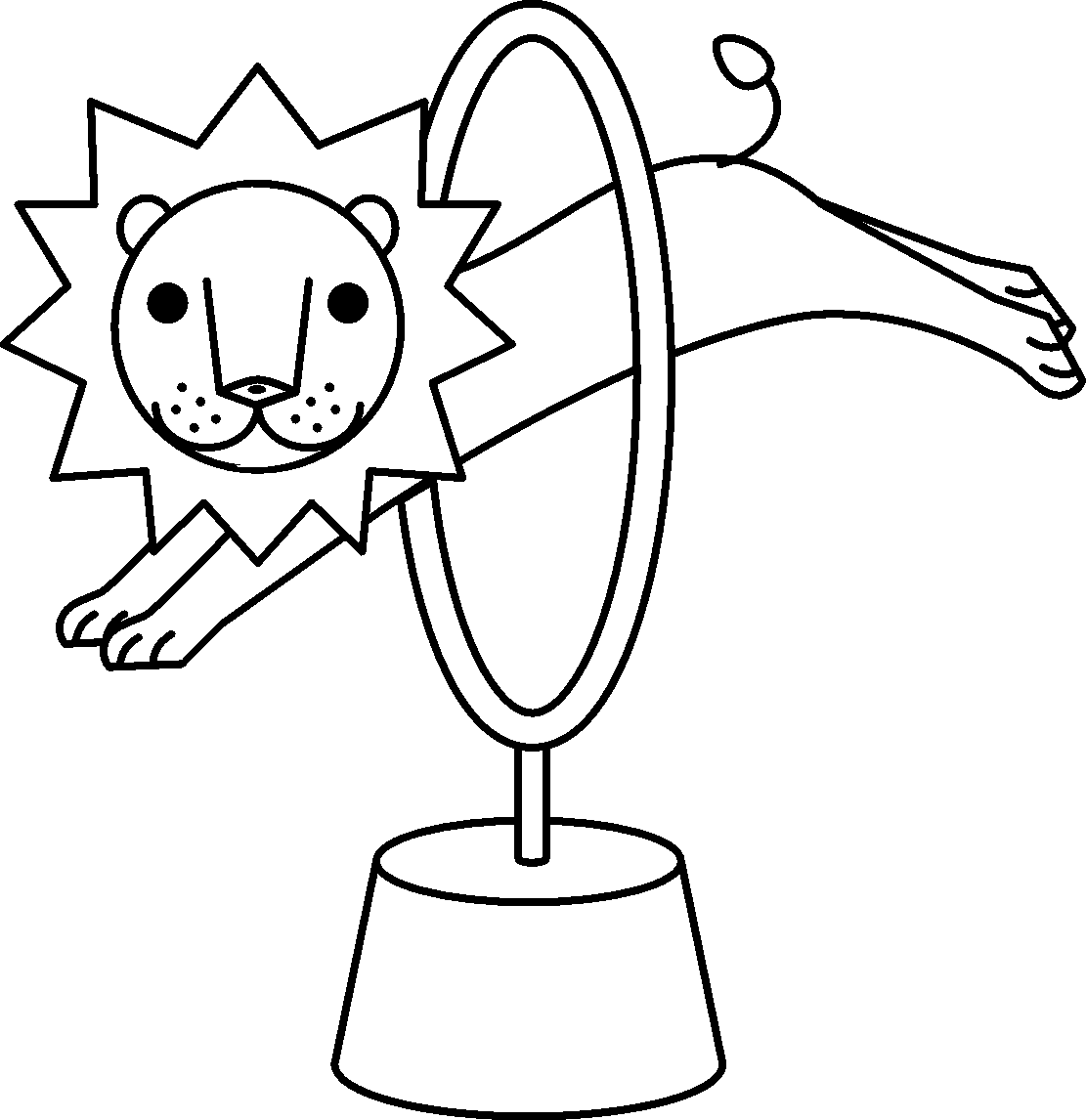 Free printable circus coloring pages for kids