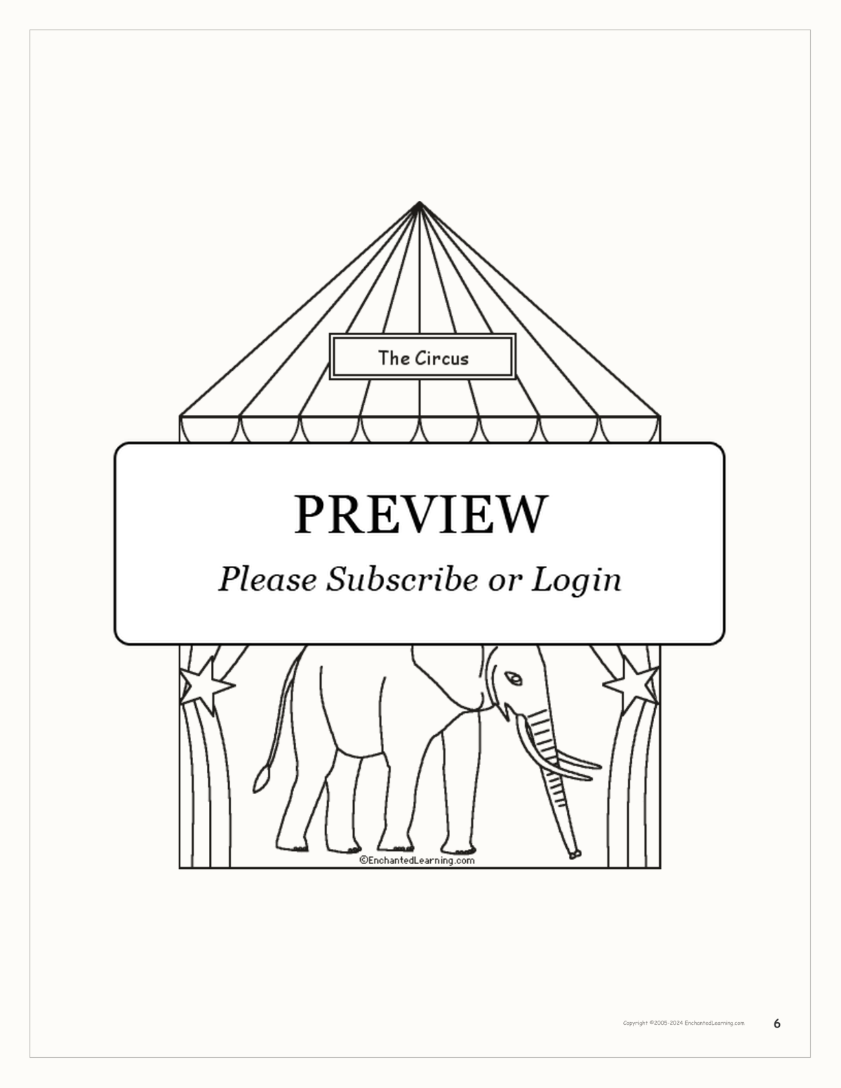 Circus printable book