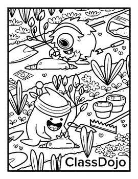 Class dojo monsters coloring tpt