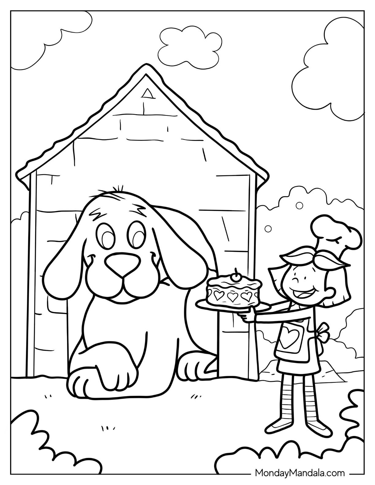 Clifford coloring pages free pdf printables