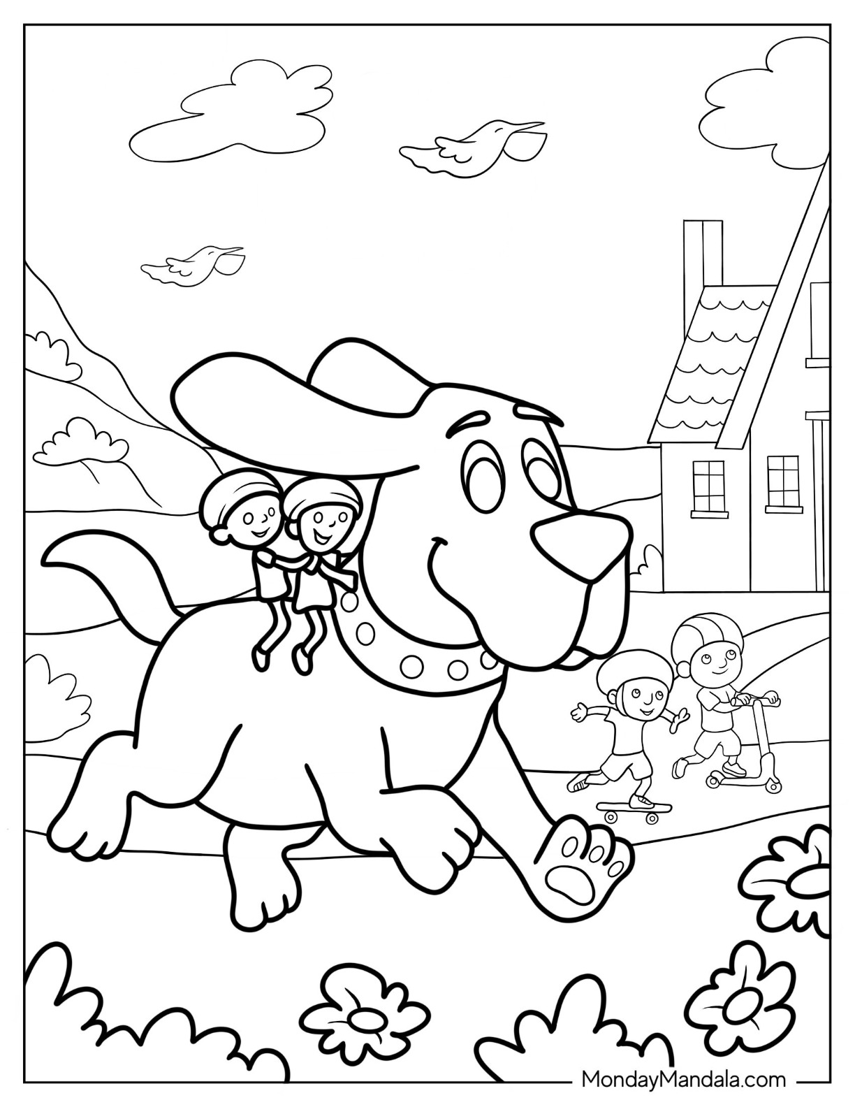 Clifford coloring pages free pdf printables