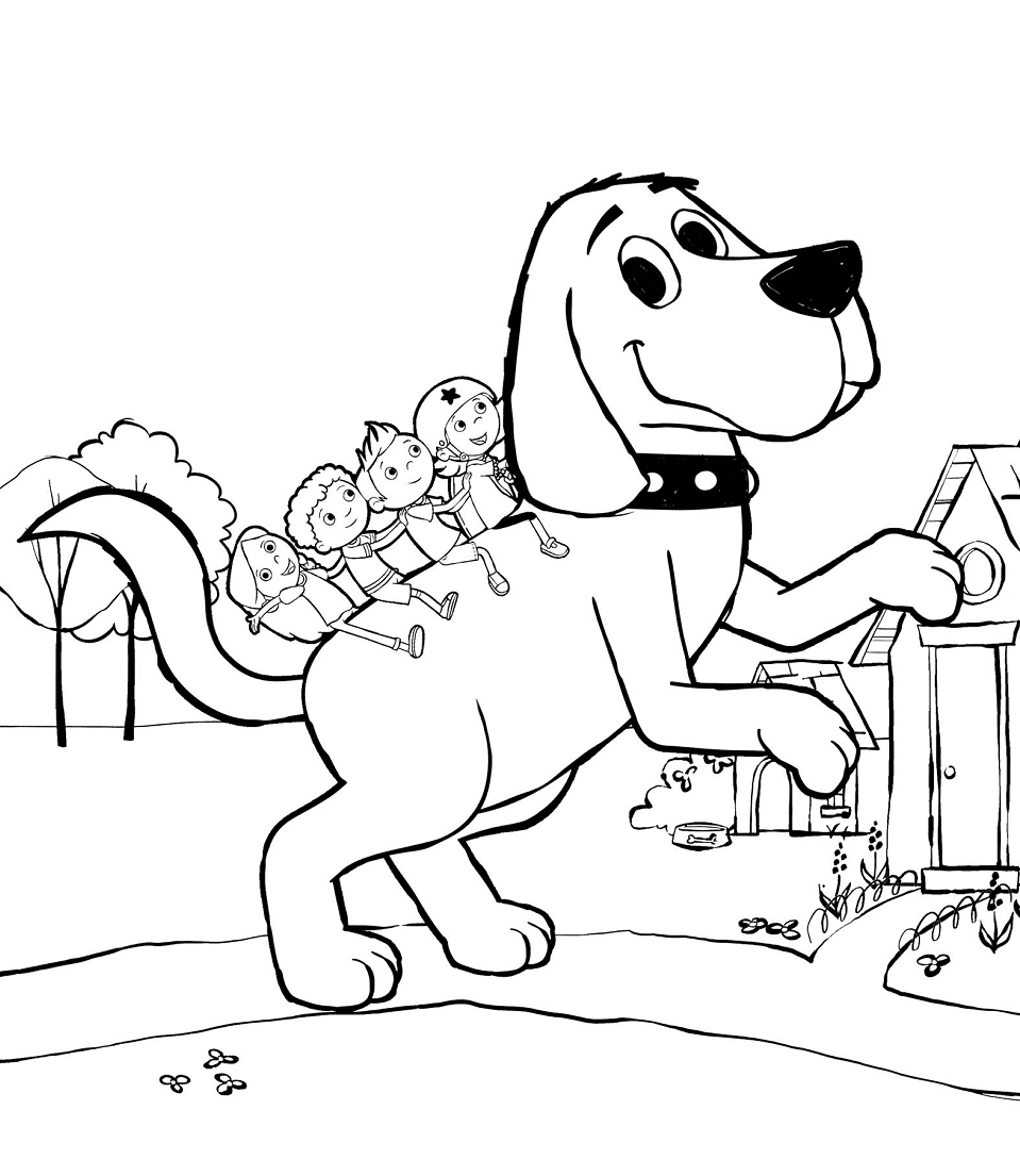 Clifford coloring pages printable for free download