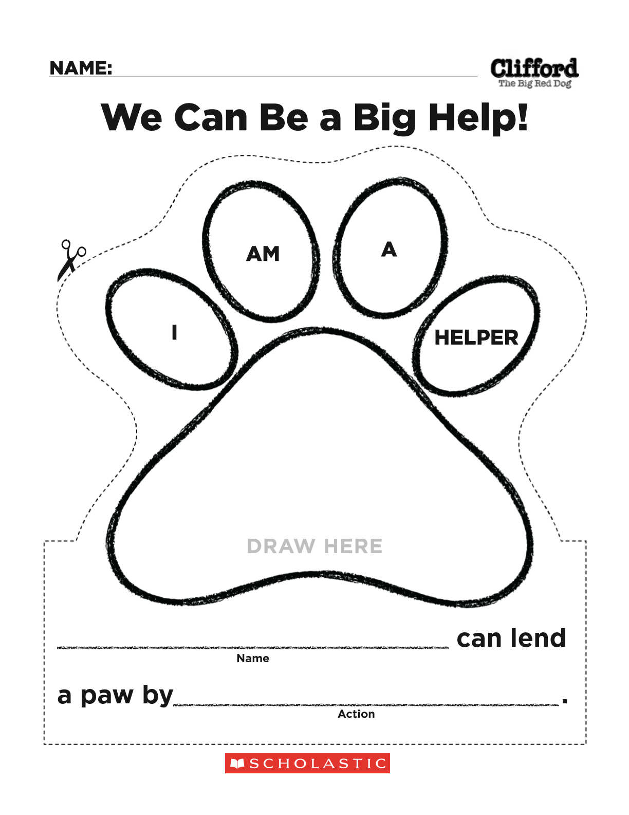 Free printable clifford activities packet