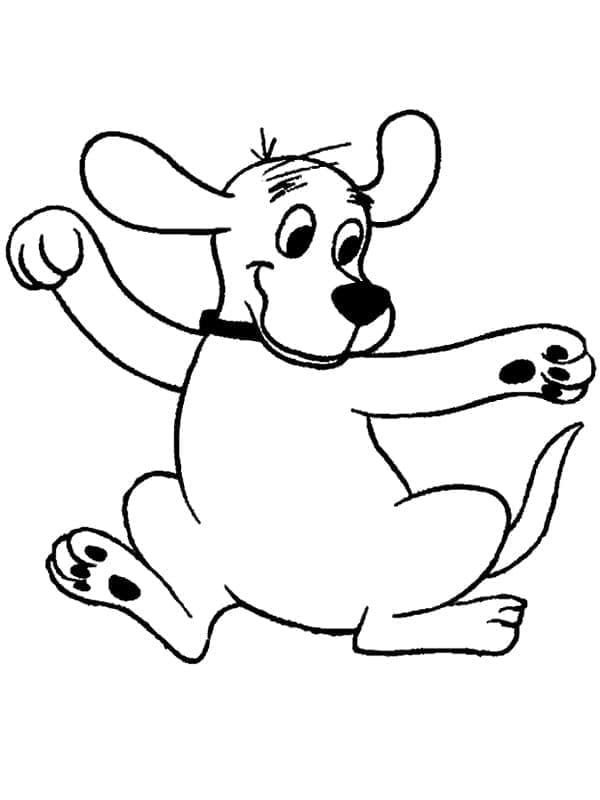 Happy clifford coloring page