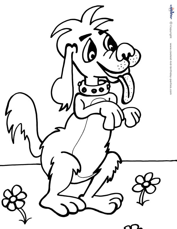 Printable dog coloring page