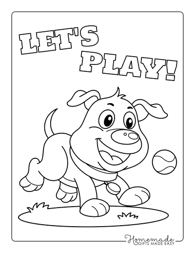 Free dog coloring pages for kids adults