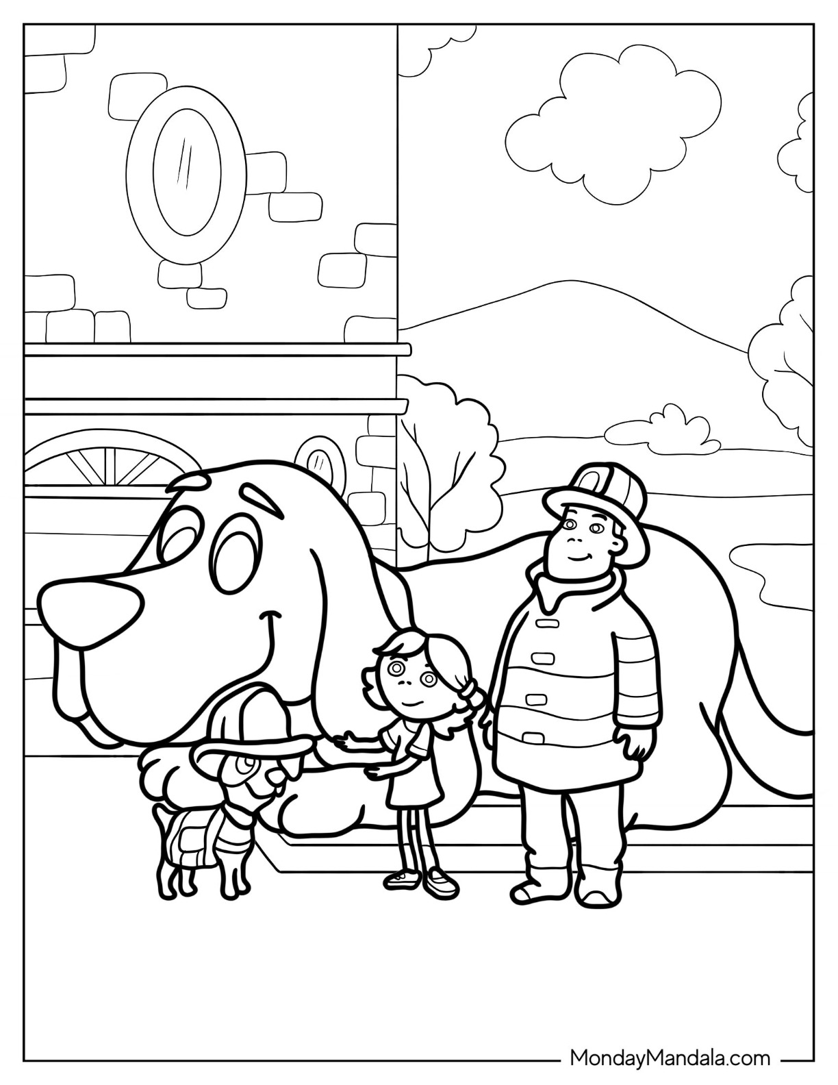 Clifford coloring pages free pdf printables