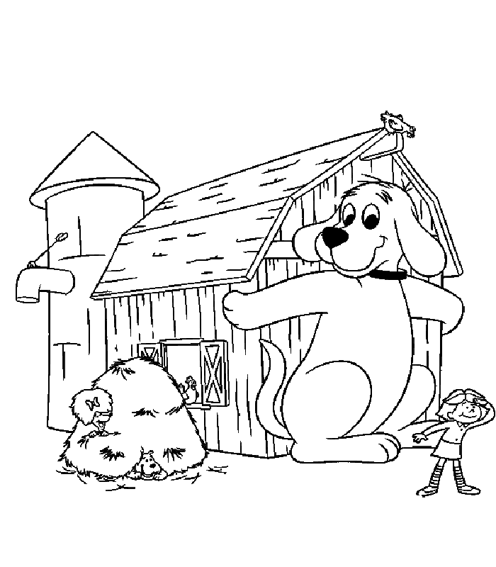 Clifford the big red dog coloring page