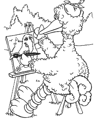 Sesame street coloring pages for kids