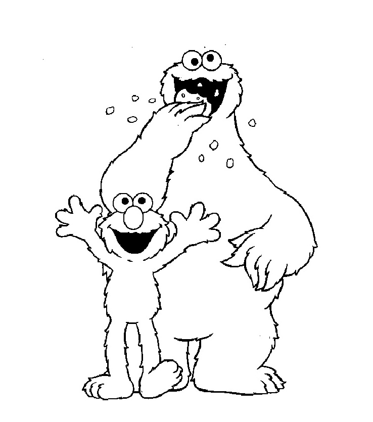 Sesame street coloring pages for kids