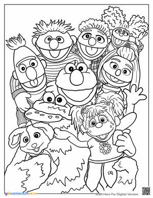 Free printable sesame street coloring pages for kids