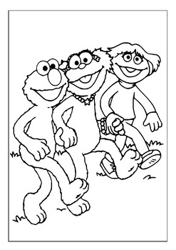 Artistic adventure printable coloring sesame streets iconic characters