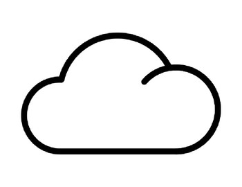 Cloud template cloud coloring page cloud outline cloud bulletin board clouds