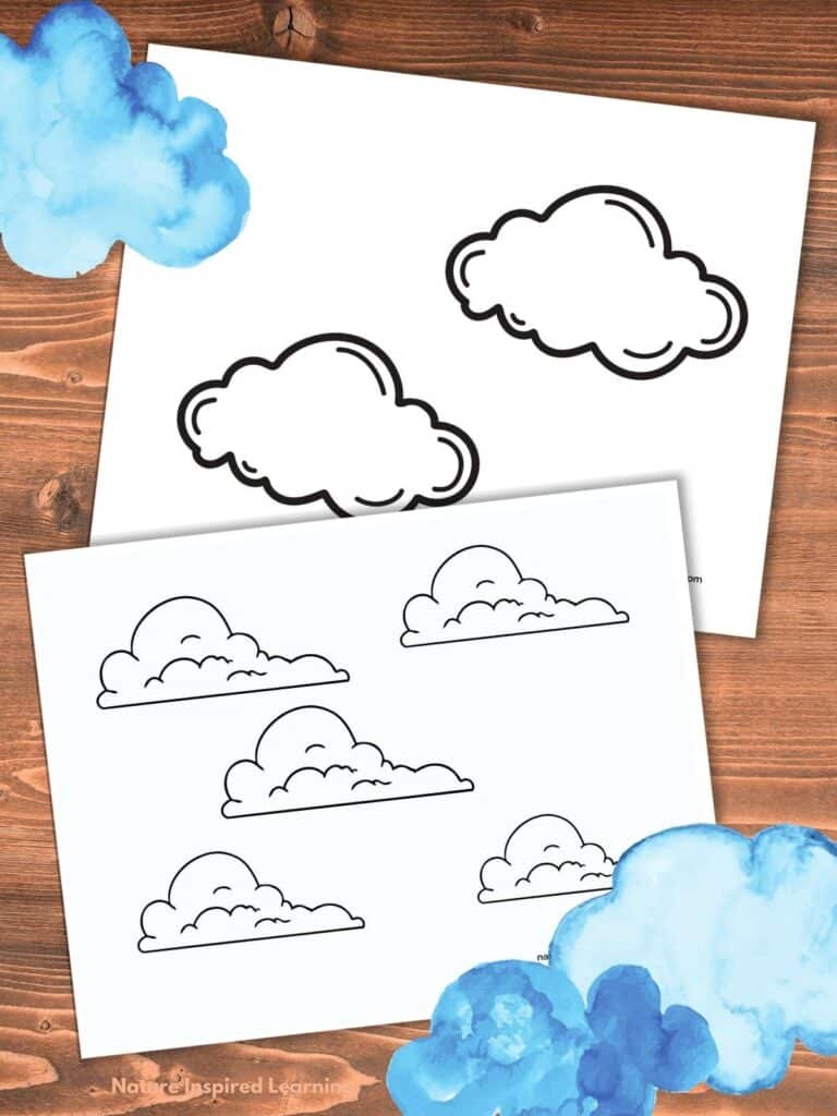 Cloud and storm coloring pages