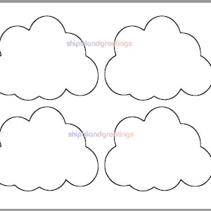 Cloud cut out template