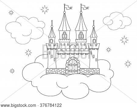 Coloring page castle vector photo free trial bigstock