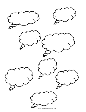 Thought cloud templates
