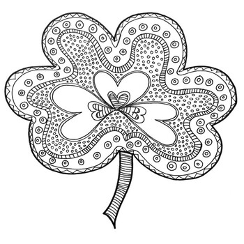 St patricks day clover coloring page by davincis workshop tpt