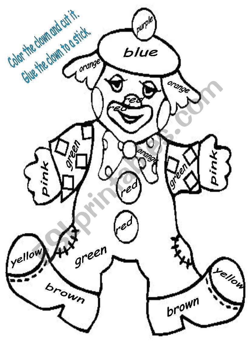 Clown coloring page