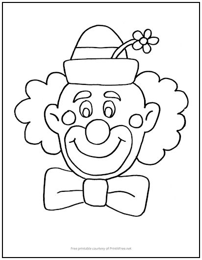 Clown coloring page print it free