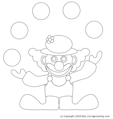 Clown coloring page