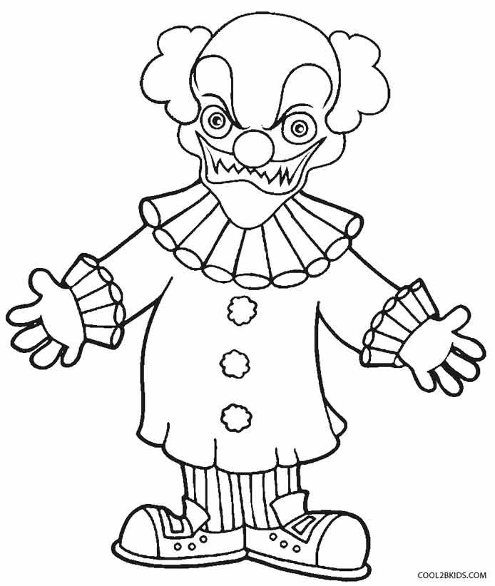 Printable clown coloring pages for kids coolbkids halloween coloring pages halloween coloring coloring pages