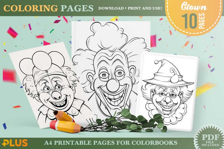 Clown coloring pages