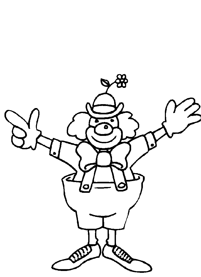 Free printable clown coloring pages for kids