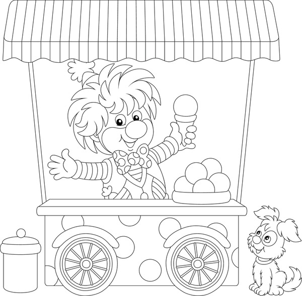 Thousand clown coloring pages royalty
