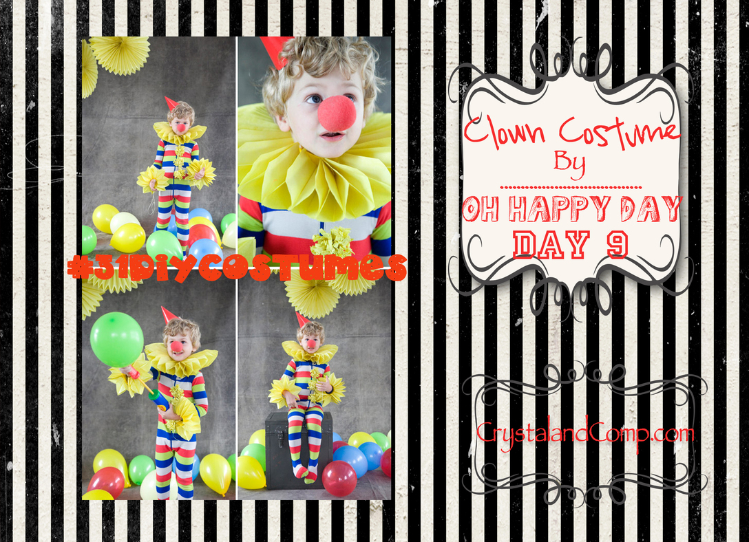 Diy halloween costume kids clown costume
