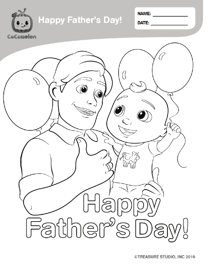 Free cocomelon coloring page help learn with favorite characters