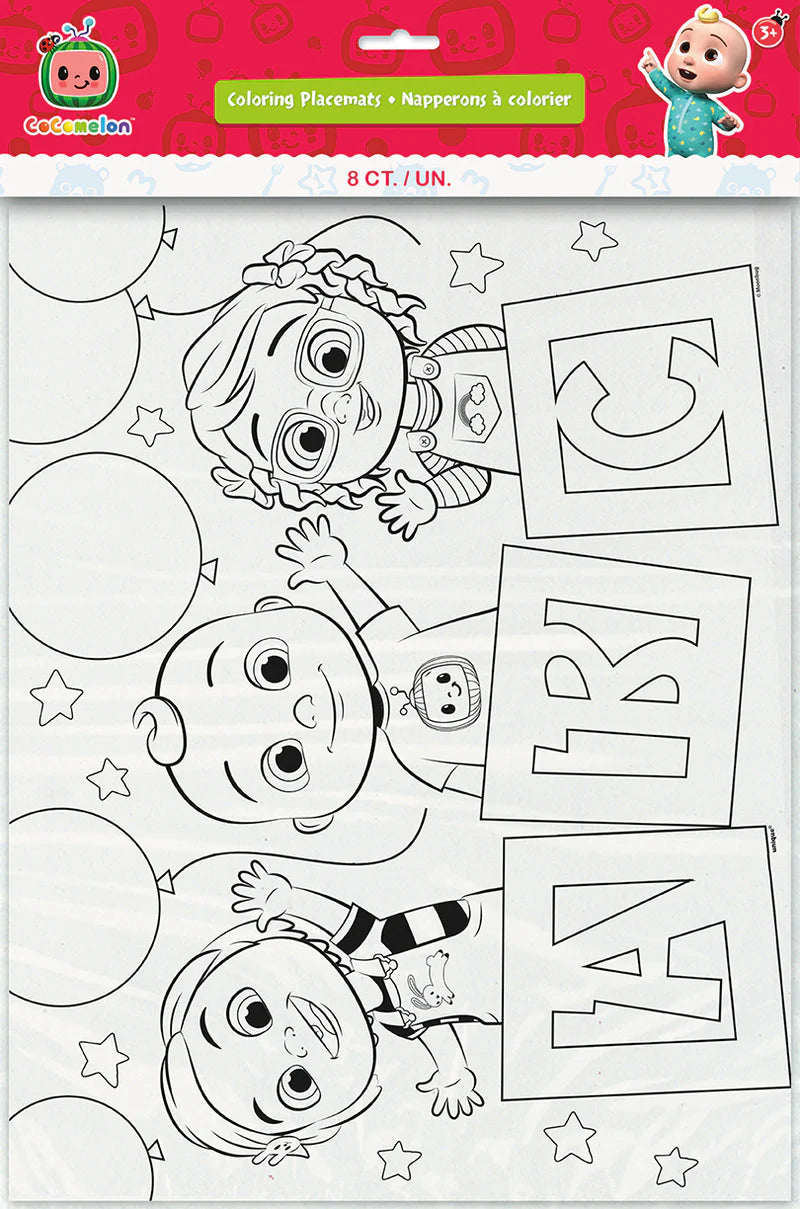 Coelon coloring placemats ct party stop