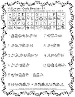 More halloween code breakers halloween words halloween puzzles halloween activities