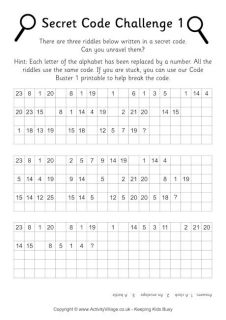 Secret de printables for kids