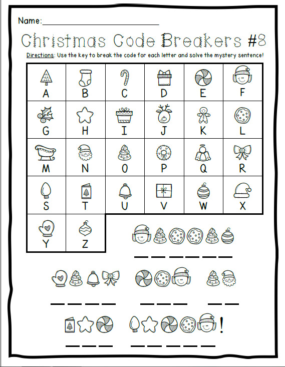 Christmas code breakers activity pack made by teachers