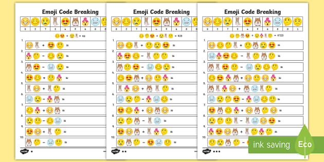 Ð emoji crack the secret de maths worksheets ks