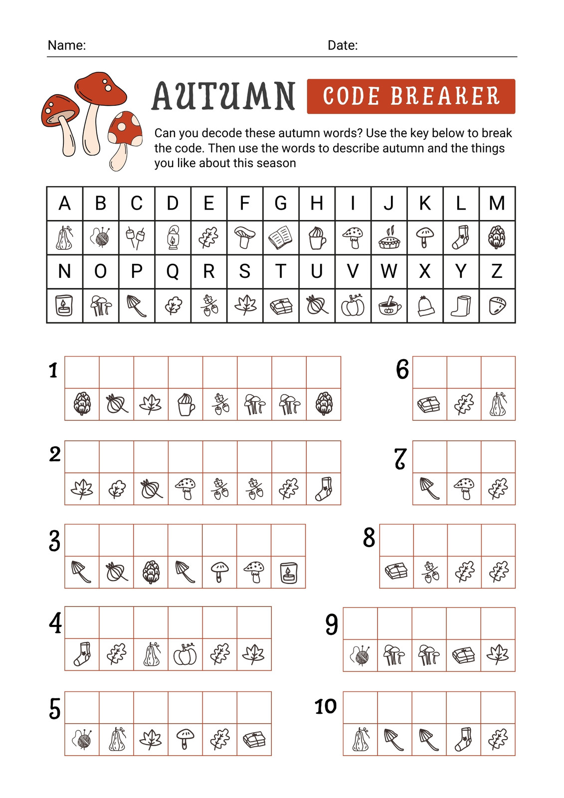 Customize autumn worksheet templates online