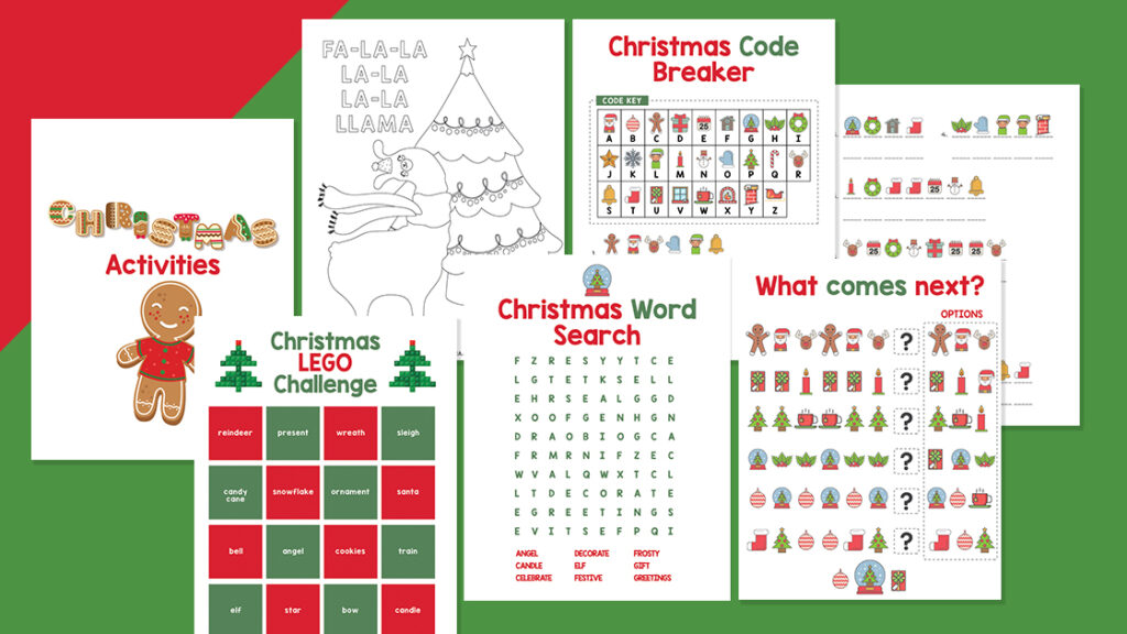 Christmas activities for kids printable ideas
