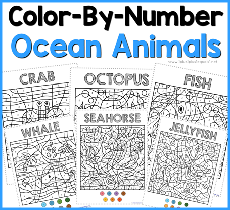 Tons of free color by code printables