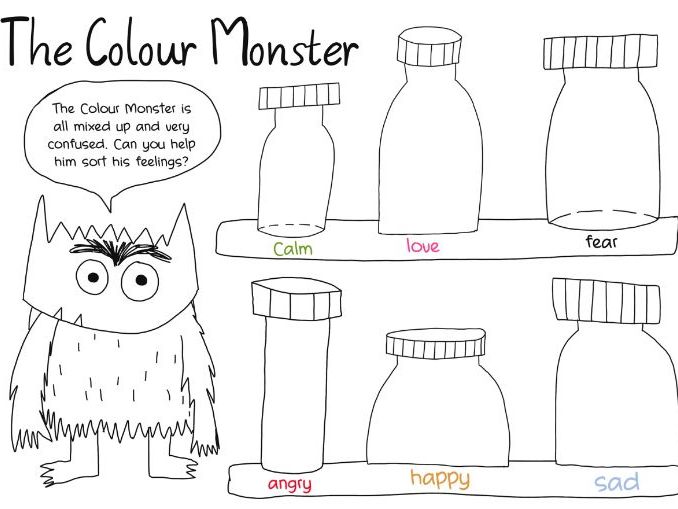 The colour monster feelings activity teaching resources