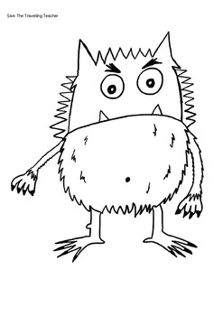 The colour monster colouring sheets by sam the travelling teacher