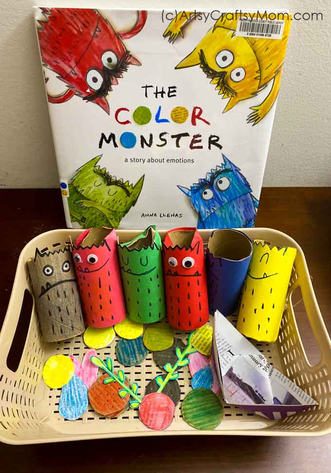 The color monster toilet paper roll monster craft
