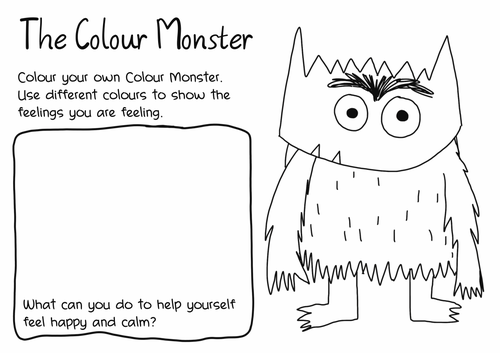 The colour monster feelings activity teaching resources