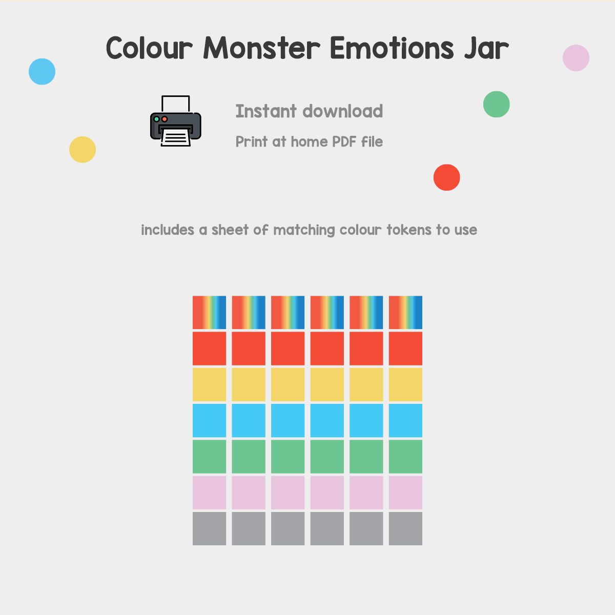 Printable lour monster emotions jar â ltd