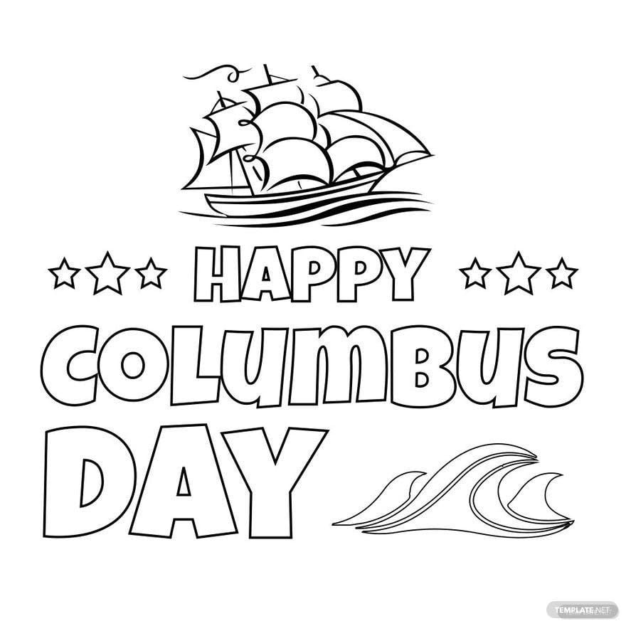 Free happy columbus day drawing